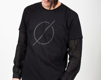 Melting pot t/shirt with shirt sleeves