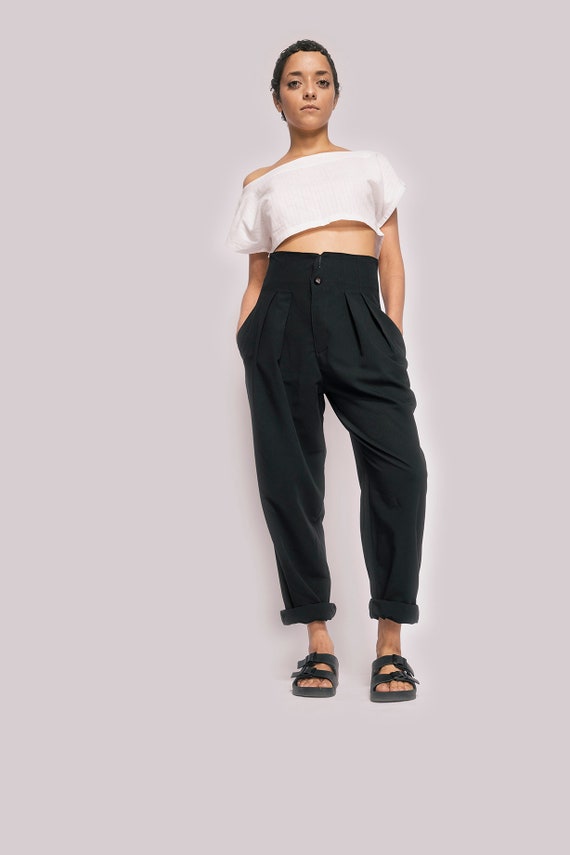 Osaka high waisted trouser with pleats