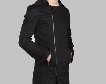Darkvader-CRZ slim fit Midi Coat