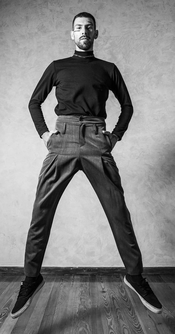 Pantalon hombre tiro alto ARCADIA 5Z Etsy Espana
