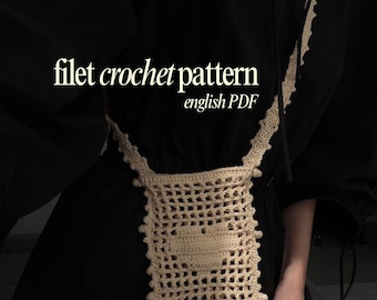 Patron PDF de sac au crochet filet | Sac bandoulière bohème pour téléphone | Tutoriel pour pochette en filet