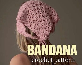 Motif bandana au crochet. Foulard/foulard/coiffure