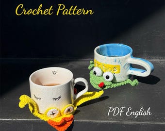 Ensemble de sous-verres au crochet Grenouille et Canard — Patron PDF Duo de sous-verres Amigurumi — Cadeau animalier