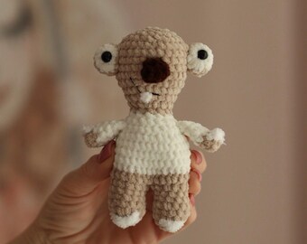 Amigurumi Sloth Pattern PDF - Peluche préhistorique au crochet