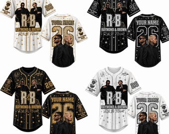Usher and Chris Brown R&B Tour 2026 Baseball Jersey, Personalized Raymond Brown Concert