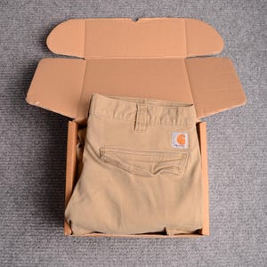 Second-hand Carhartt Beige Relaxed Fit Cargo Pants 36x32 with Marks