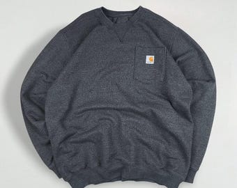 Carhartt Pocket Crewneck Sweatshirt Dark Grey | Workwear Original Fit