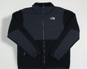 Chaqueta polar vintage The North Face Denali negra / Chaqueta con cremallera para exteriores