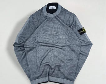 Vintage Stone Island Crewneck Sweater Grey | Classic Knitwear