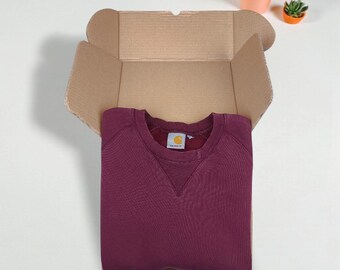 Carhartt Sweatshirt Burgundy Crewneck Logo | Workwear Casual