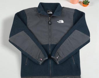 Chaqueta polar vintage The North Face con cremallera completa, azul marino / Prendas de abrigo para exteriores de principios de la década de 2000