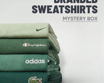 Coffret mystère vêtements de sport vintage | Sweat à capuche Lacoste, Nike, Adidas, Champion, Carhartt