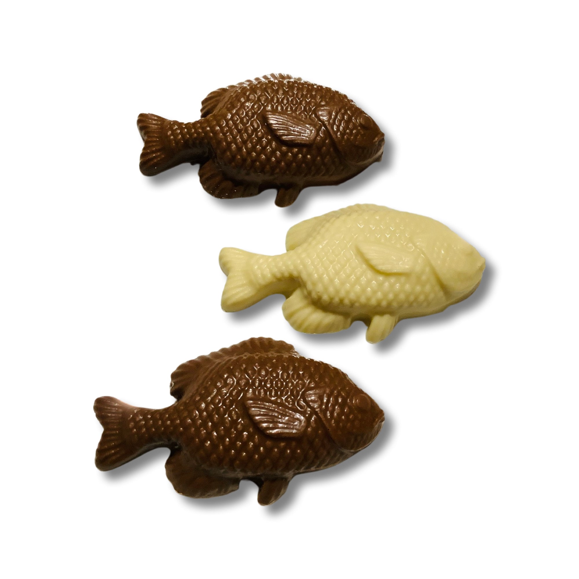 Belgian Chocolate Fish, Handmade Novelty Fishing Gift (2 Pieces