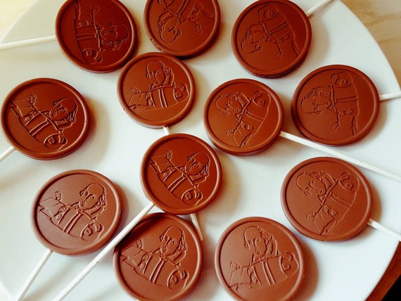 Shakespeare Chocolate Lollies or Discs, Set of 4 - Etsy
