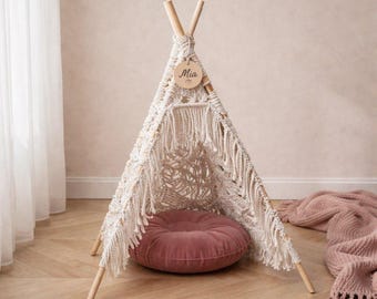 Boho Macrame Pet Teepee
