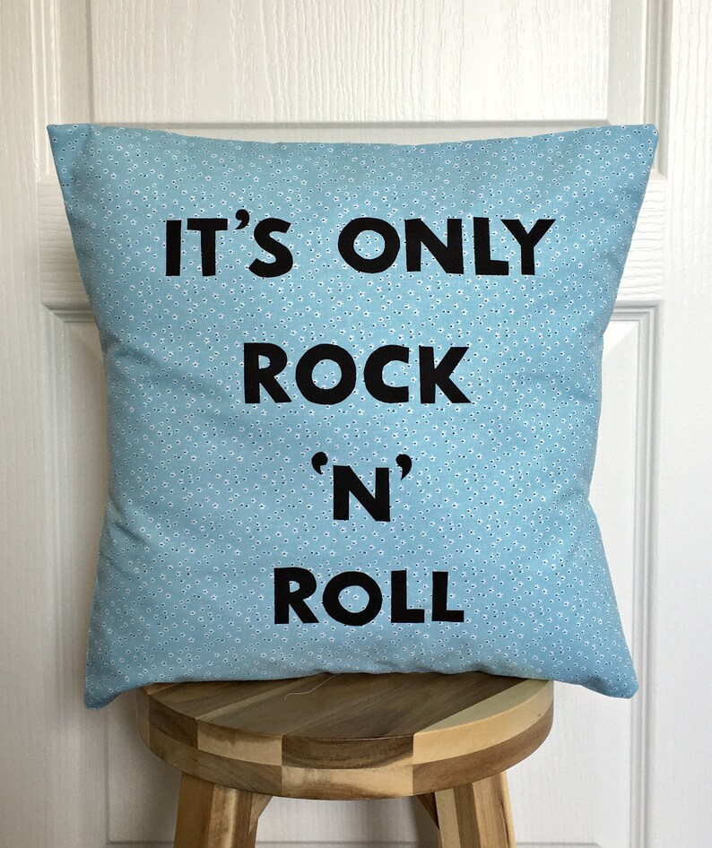 It S Only Rock N Roll Cushion Cover Rolling Etsy