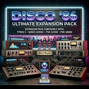80-tals synthwave-expansionspaket för Yamaha Tyros 5 Genos PSR-SX900 SX920 | YEM-nedladdning
