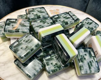 Luxury American Mahjong Set, 160 Heavyweight Acrylic Tiles, 4 Layer Bamboo Pattern, Vintage Board Game, Premium Gift