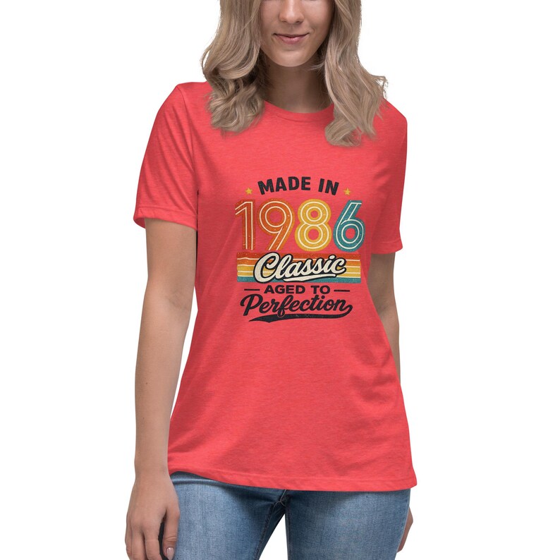 1986 Retro Birthday Sweatshirt – Vintage 40th Birthday Gift – Unisex T-Shirt for Men & Women – Classic 90s Style Party Anniversary Outfit