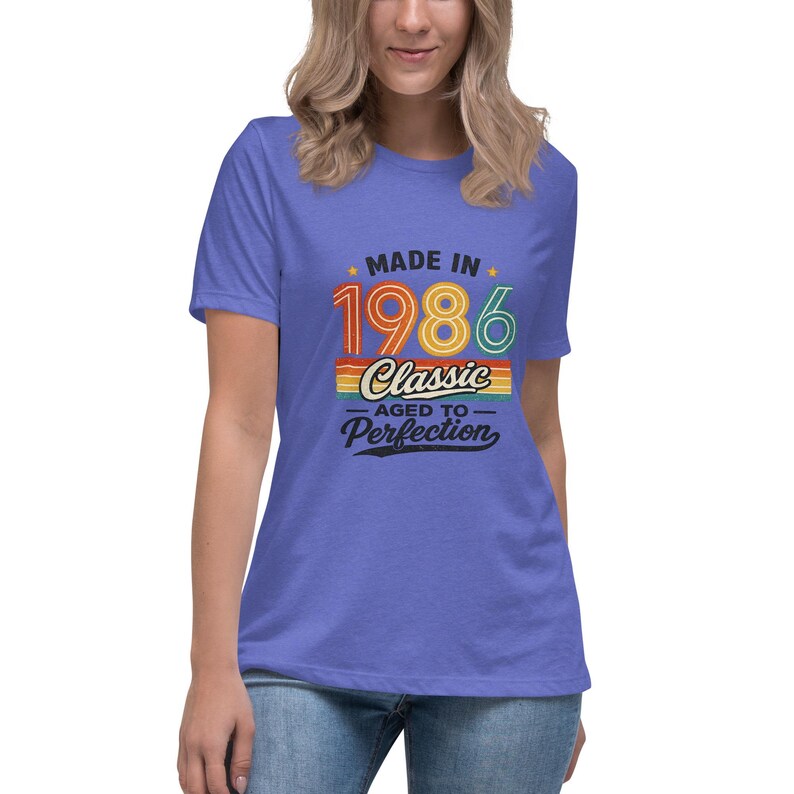 1986 Retro Birthday Sweatshirt – Vintage 40th Birthday Gift – Unisex T-Shirt for Men & Women – Classic 90s Style Party Anniversary Outfit