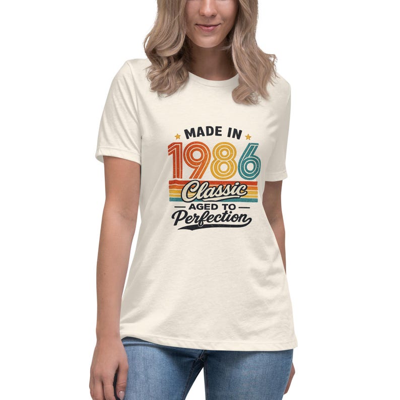 1986 Retro Birthday Sweatshirt – Vintage 40th Birthday Gift – Unisex T-Shirt for Men & Women – Classic 90s Style Party Anniversary Outfit