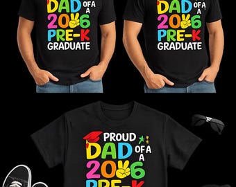 Proud Dad Class of 2026 Pre-K Graduate Graduation Family T-Shirt