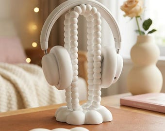 3D Printed Headphone Stand, Modern Desk Organizer, Gaming Setup Accessory, PLA Holder