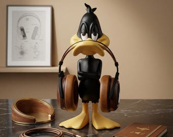 Kawaii Duck Headphone Stand, Gaming Headset Holder, Plastic Desk Organizer