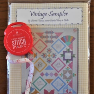 Vintage Looking Sampler Quilt PatternPainted Pony n' QuiltsPaper PatternPPVSIIFinishes at 51 x 68Sherrie ThomasExperienced Quilter image 1