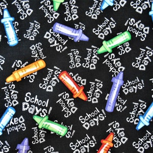 Schoolhouse FabricQuilting FabricSewing Fabric Craft Fabric Priced By the YardKimberly MontgomeryMarcus BrothersSchool RoomCrayons image 2