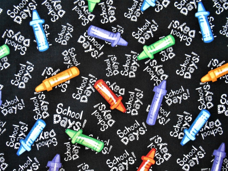 Schoolhouse FabricQuilting FabricSewing Fabric Craft Fabric Priced By the YardKimberly MontgomeryMarcus BrothersSchool RoomCrayons image 2