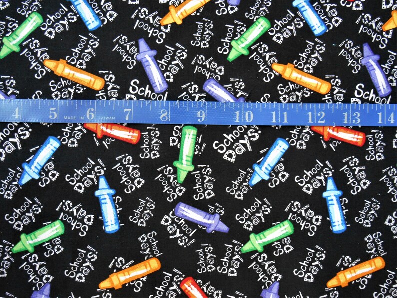 Schoolhouse FabricQuilting FabricSewing Fabric Craft Fabric Priced By the YardKimberly MontgomeryMarcus BrothersSchool RoomCrayons image 5