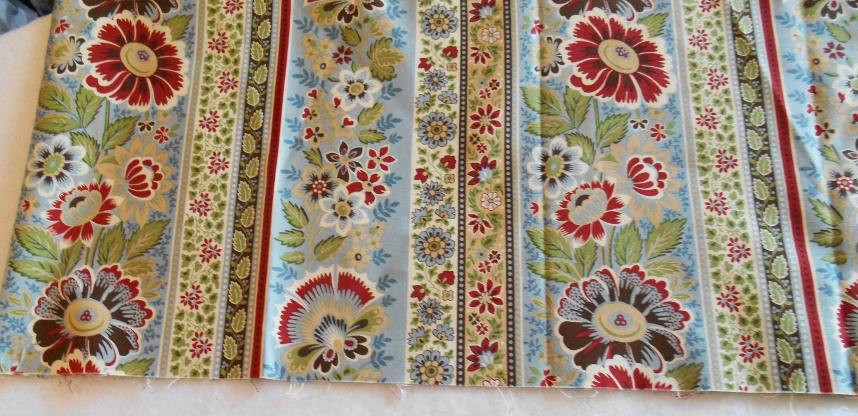 Country Blue Border Print Quilting Fabric: 1/4 Yard Cotton - Etsy