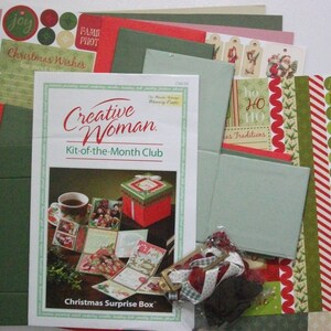 Manualidades de la memoria - Caja sorpresa navideña - Kit del mes de la mujer creativa - Regalo navideño DIY - Kit completo - Sin usar - Usa tus propias fotos - OFERTA CIJ