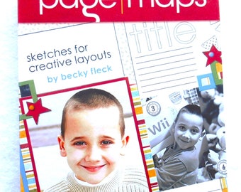 Scrapbook Page Maps, Sketches For Creative Layouts, Becky Fleck, Travel Sized Cards, Take Along Cards, 119 Pages Of Layouts, Sturdy Cards