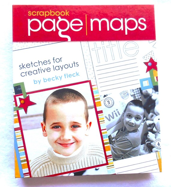 Scrapbook Page Maps, Sketches For Creative Layouts, Becky Fleck, Travel Sized Cards, Take Along Cards, 119 Pages Of Layouts, Sturdy Cards