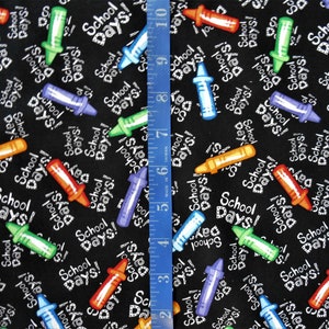 Schoolhouse FabricQuilting FabricSewing Fabric Craft Fabric Priced By the YardKimberly MontgomeryMarcus BrothersSchool RoomCrayons image 6