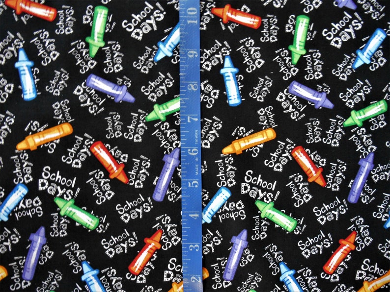 Schoolhouse FabricQuilting FabricSewing Fabric Craft Fabric Priced By the YardKimberly MontgomeryMarcus BrothersSchool RoomCrayons image 6