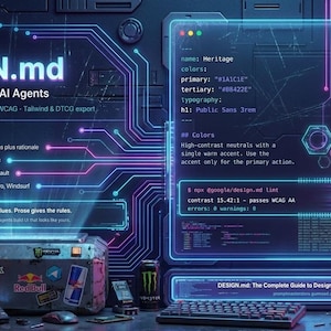 DESIGN.md Guide: AI-agentdesignsystem, WCAG (pdf-nedladdning)