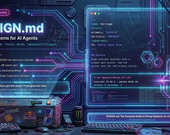 Guide DESIGN.md : Systèmes de conception d’agents IA, WCAG (téléchargement PDF)