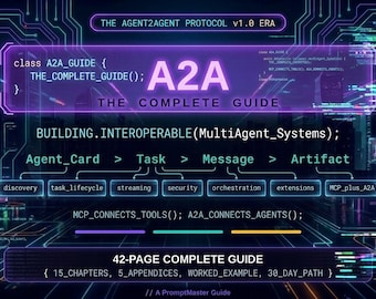 Protocolo Agente a Agente: La guía completa / A2A para sistemas de IA multiagente / Libro electrónico en PDF de 42 páginas, desde el descubrimiento hasta la orquestación