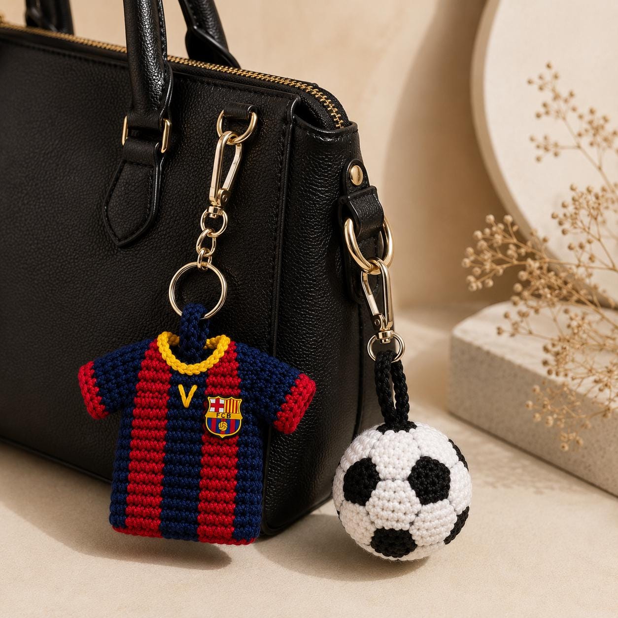 40 Mini Crochet Patterns for Small Makes, Keychains, and Tiny Amigurumi 13 Crochet Soccer Keychain Football Amigurumi Keyring Mini