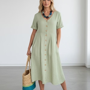 sage green casual summer dress CHICME Women's Sage Green Maxi Dress Halter Neck Ruched Knit Slit Dress/Summer Dress Casual Hollow-out Draped Vacation Look Fit Soft