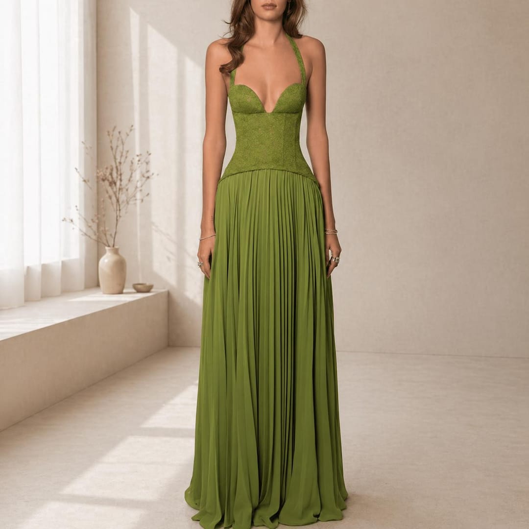 mesh dress cut out WAVE Beach XL / Green Hand wash only summer wrap dress Photo Shoot Black Engagement Size:M (9/10)