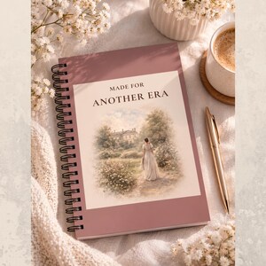 Made For Another Era Spiral Journal | Vintage Regency Woman Illustration | BookTok Society Classic Romance Collection for book lovers
