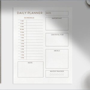 Simple Daily Planner Portrait, Legal, PDF image 2
