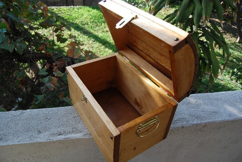 Personalized Wooden Wedding Treasure Chest Card Box Large ...