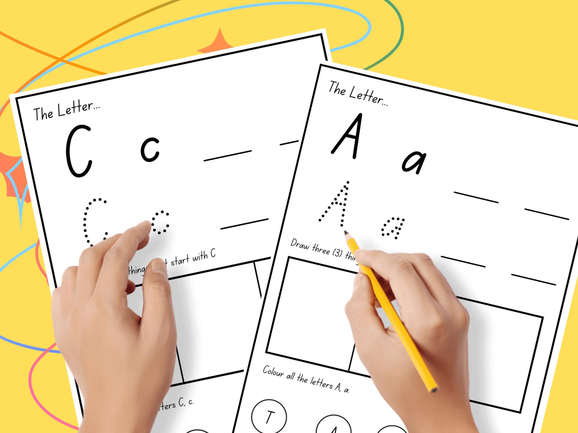 Alphabet Tracing Workbook A-Z Printable PDF for Kids Ages 3-5 Preschool ...