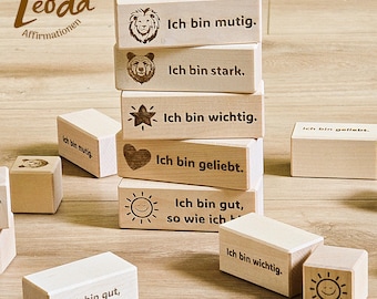 Bausteine mit Affirmationen - spielerisch das Selbstvertrauen stärken