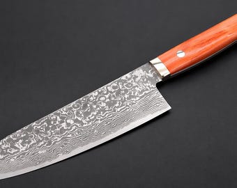 Handmade Damascus Chef Knife, Professional Kitchen Knife, Damascus Kitchen Knife, Chef Gift